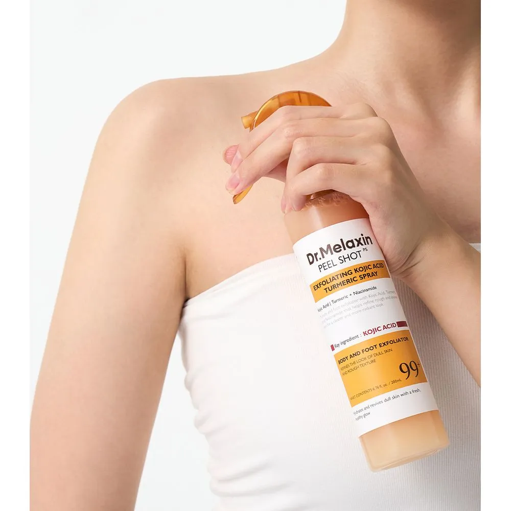 Dr. Melaxin Exfoliante Corporal e Iluminador Body Keratin Care Kojic Acid Turmeric Spray