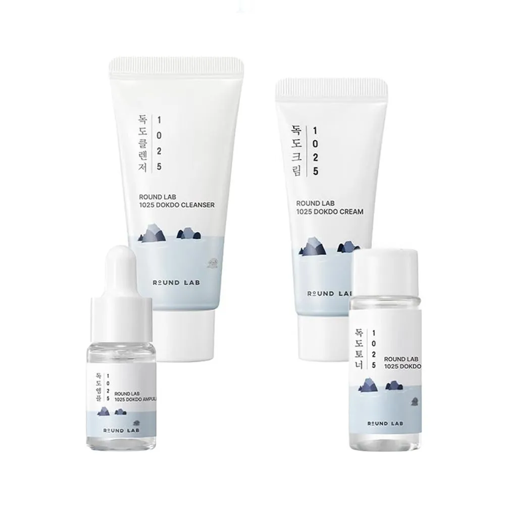 Round Lab Kit de rutina hidratante 1025 Dokdo Travel Routine Trial Kit