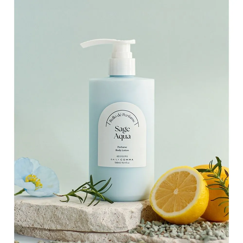 Daily Comma Loción Corporal Hidratante Perfumada Bello de Perfume Body Lotion Sage Aqua
