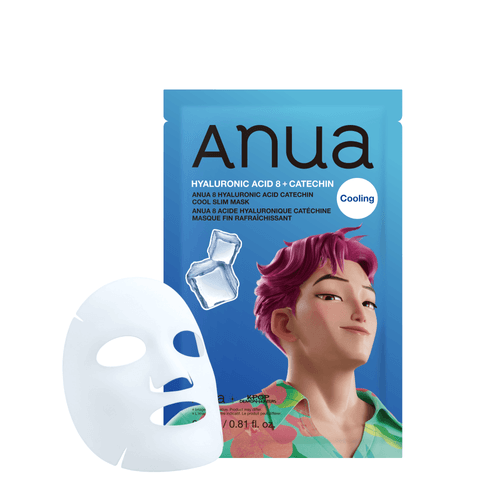 Anua Mascarilla Facial Hidratante y Refrescante 8 Hyaluronic Acid Catechin Cool Slim Mask