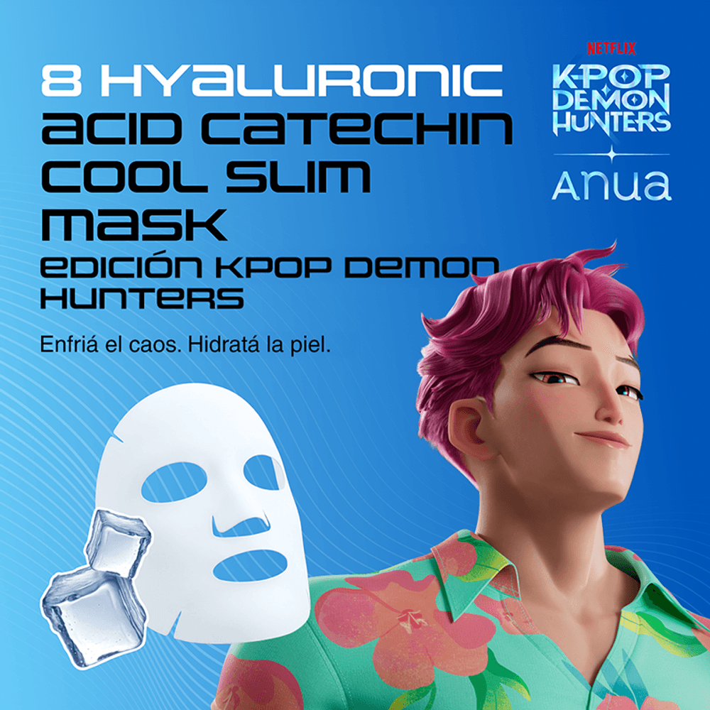 Anua Mascarilla Facial Hidratante y Refrescante 8 Hyaluronic Acid Catechin Cool Slim Mask
