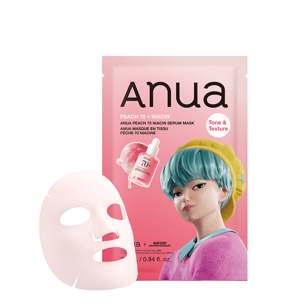 Anua Mascarilla Facial Iluminadora Peach 70 Niacin Serum Face Mask