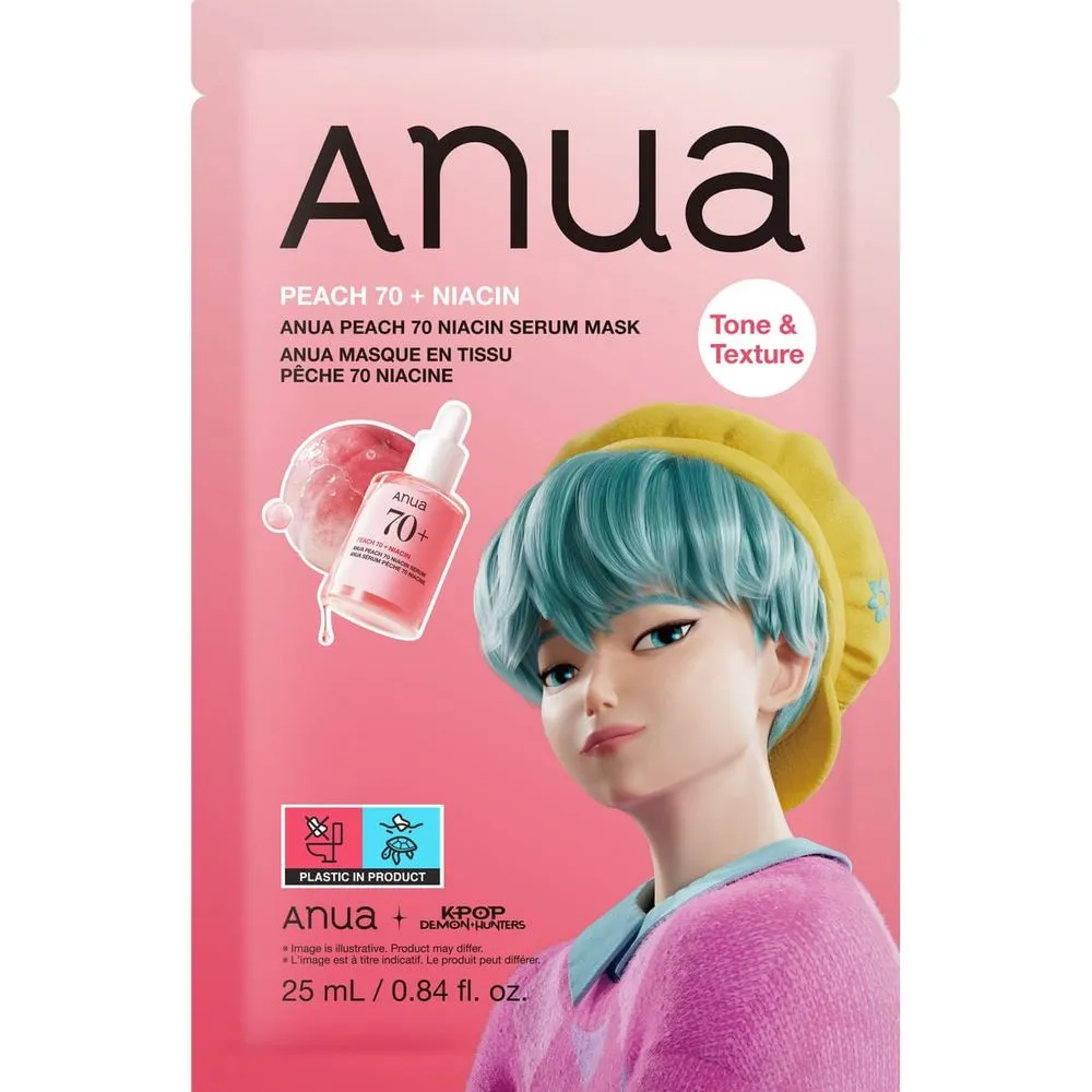 Anua Mascarilla Facial Iluminadora Peach 70 Niacin Serum Face Mask
