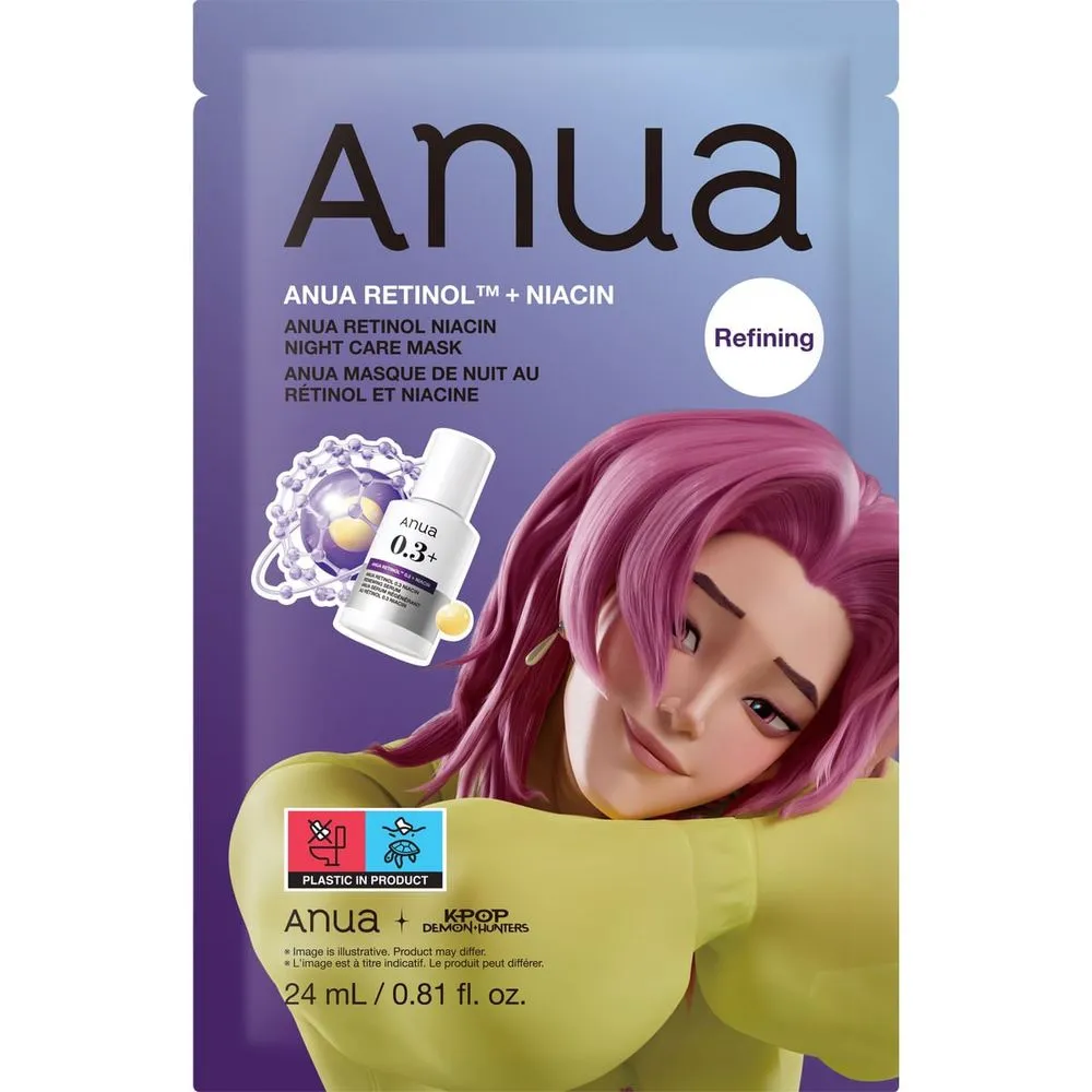 Anua Mascarilla Facial Renovadora Nocturna Retinol Niacin Night Care Mask