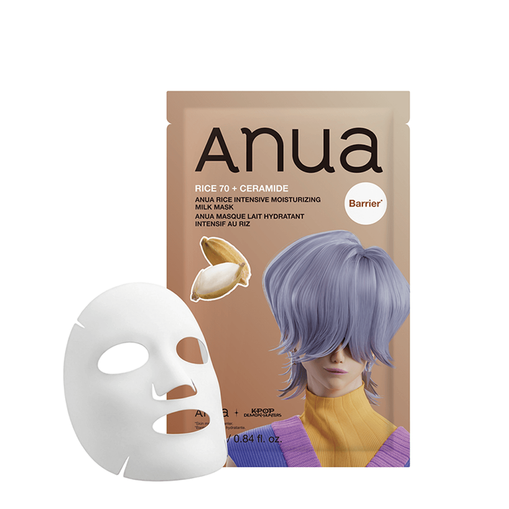 Anua Mascarilla Facial Hidratante e Iluminadora Rice 70 Intensive Moisturizing Milk Mask