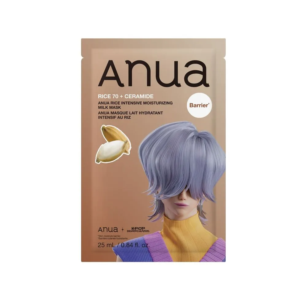 Anua Mascarilla Facial Hidratante e Iluminadora Rice 70 Intensive Moisturizing Milk Mask