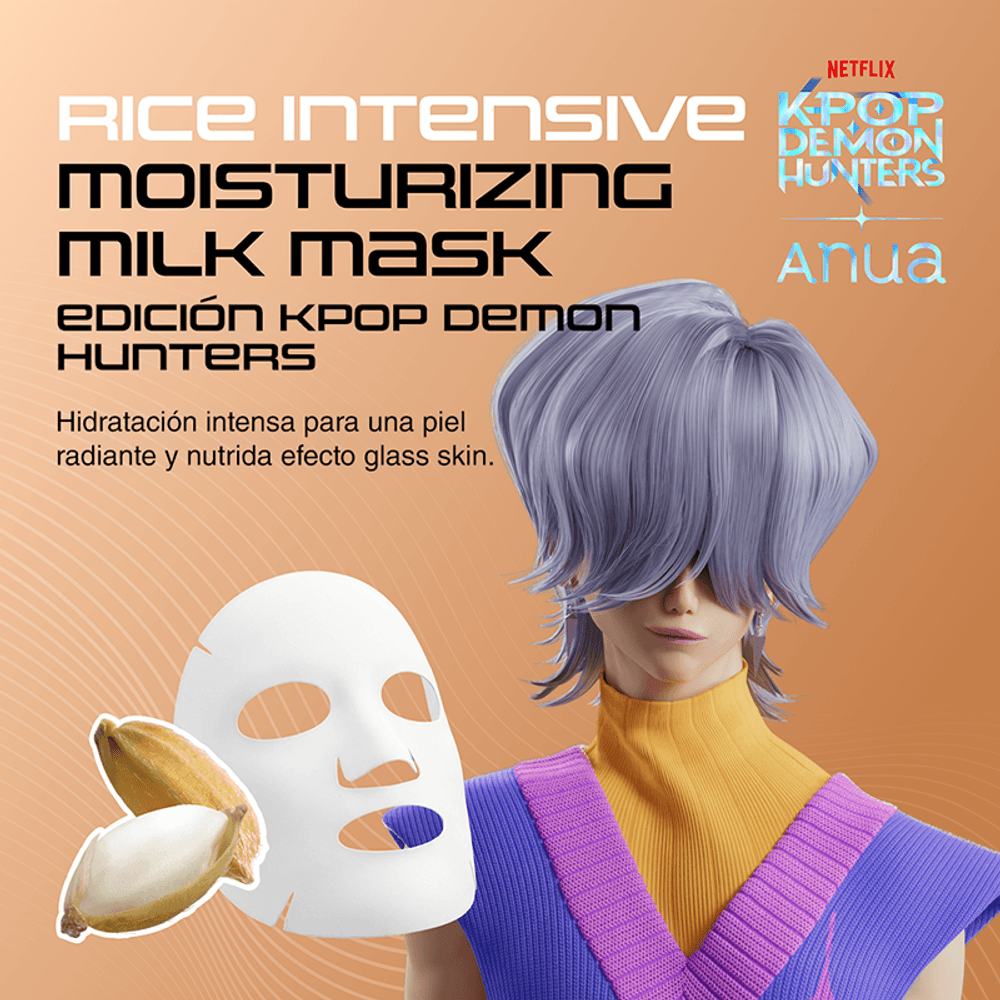 Anua Mascarilla Facial Hidratante e Iluminadora Rice 70 Intensive Moisturizing Milk Mask