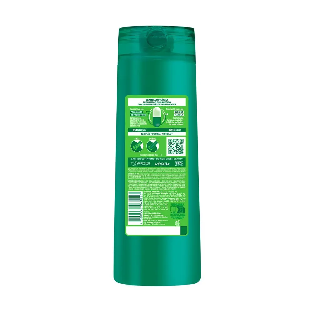 Fructis Shampoo Fructis Probióticos Fuerza