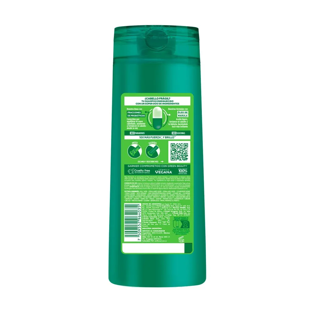 Fructis Shampoo Fructis Probióticos Fuerza