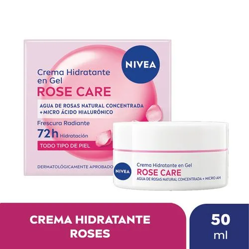 Nivea Crema facial hidratante en gel NIVEA Rose Care 50 ml