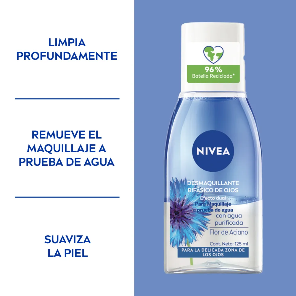 Nivea Desmaquillante Bifásico de Ojos Efecto Dual Piel Sensible