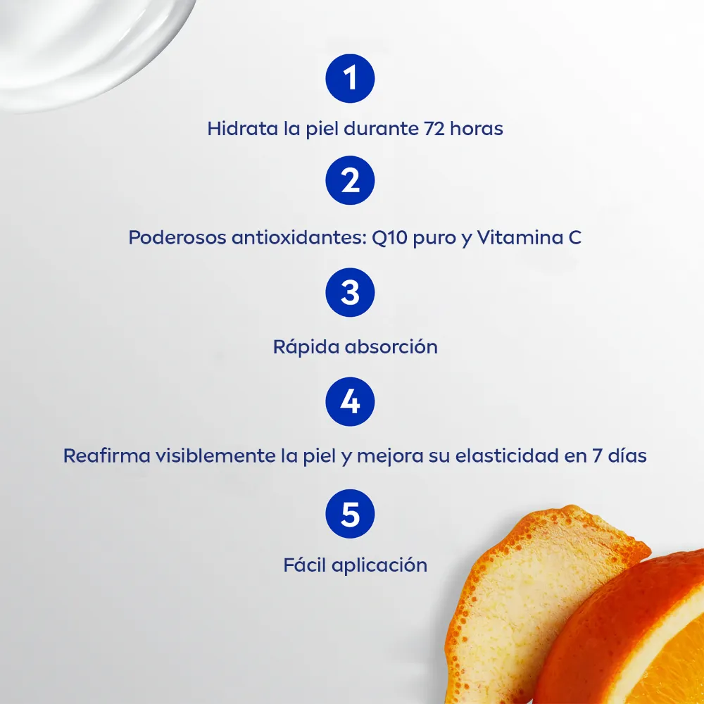 Nivea Crema corporal reafirmante NIVEA Q10 + Colágeno 6 en 1 para todo tipo de piel