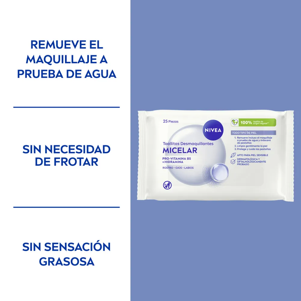 Nivea Toallitas Desmaquillantes NIVEA MicellAir para pieles sensibles
