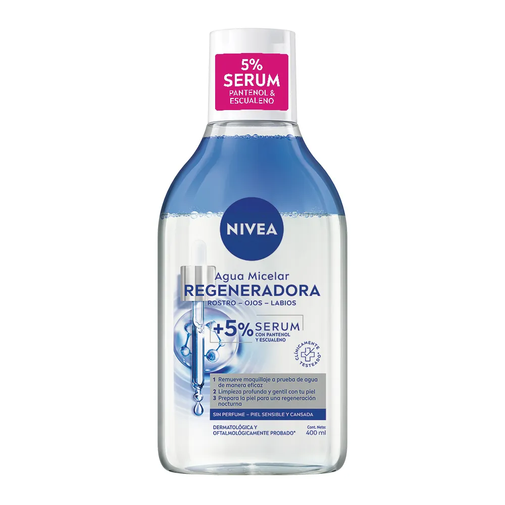 Nivea Agua Micelar Regeneradora Enriquecida Con Sérum Piel Sensible