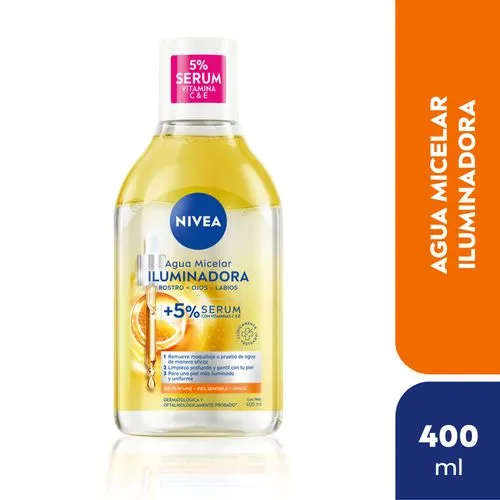 Nivea Agua Micelar Iluminadora Enriquecida Con Sérum Piel Sensible