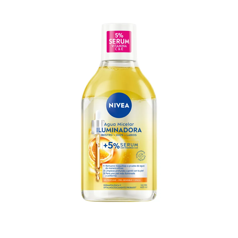 Nivea Agua Micelar Iluminadora Enriquecida Con Sérum Piel Sensible