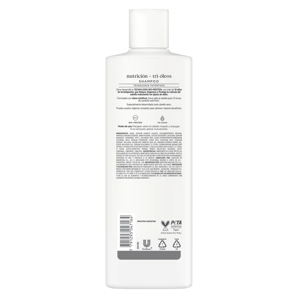 Dove Shampoo Óleo Nutrición