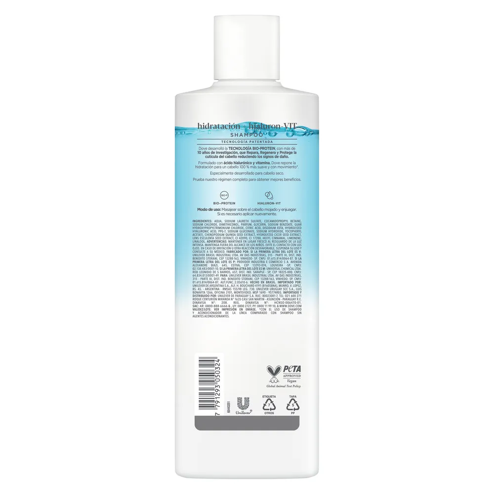 Dove Shampoo Hidratación Intensa