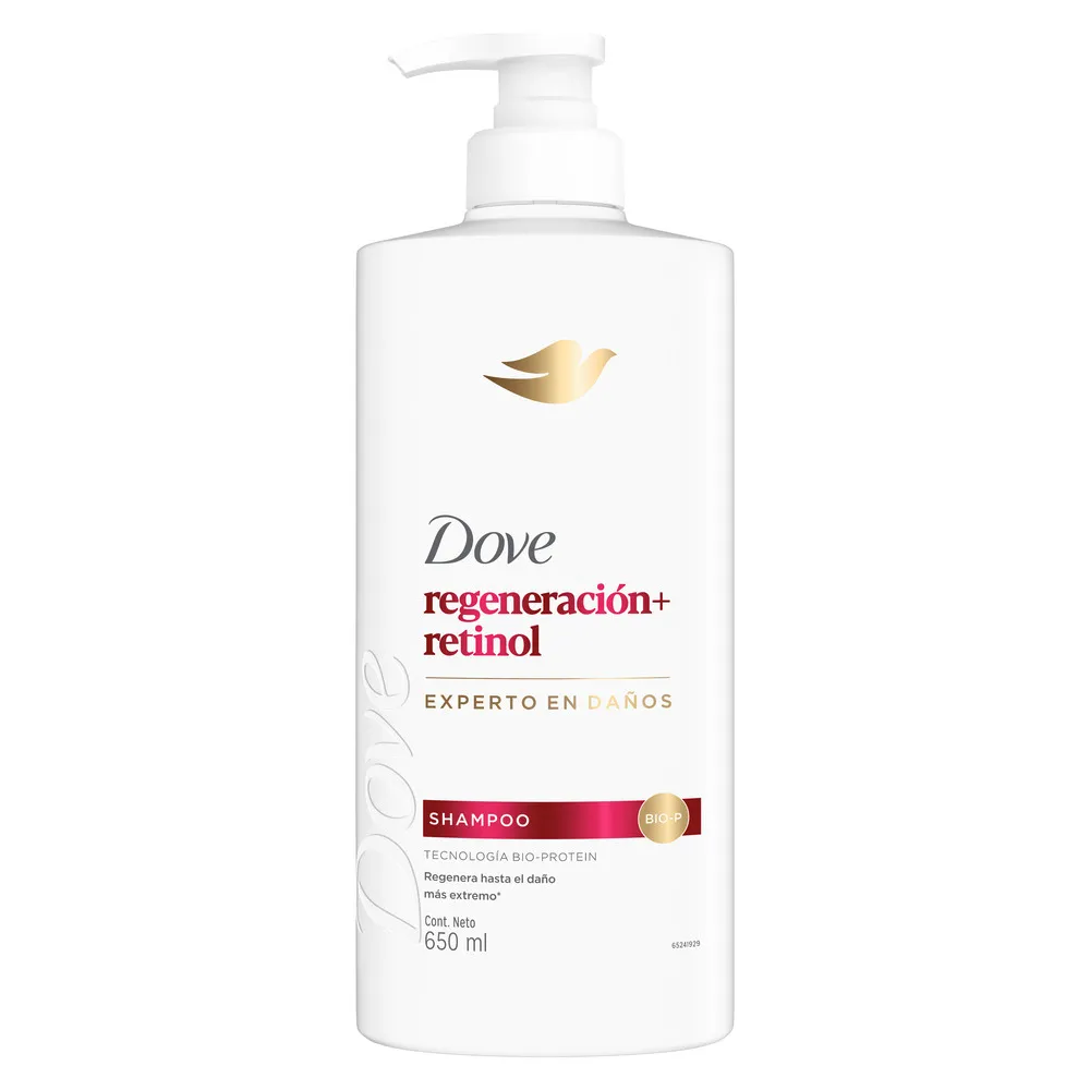 Dove Shampoo Regeneración + Retinol