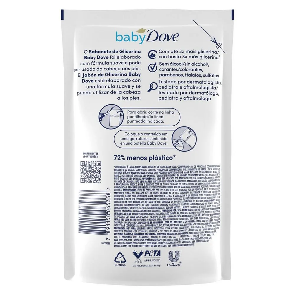Dove Jabón Líquido Baby Glicerina Doypack