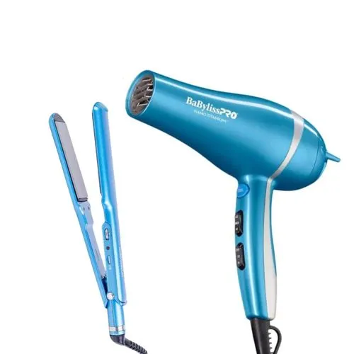 BaByliss Kit Peluquería Secador Iónico 2000W + Plancha Brazilian Tech 9559