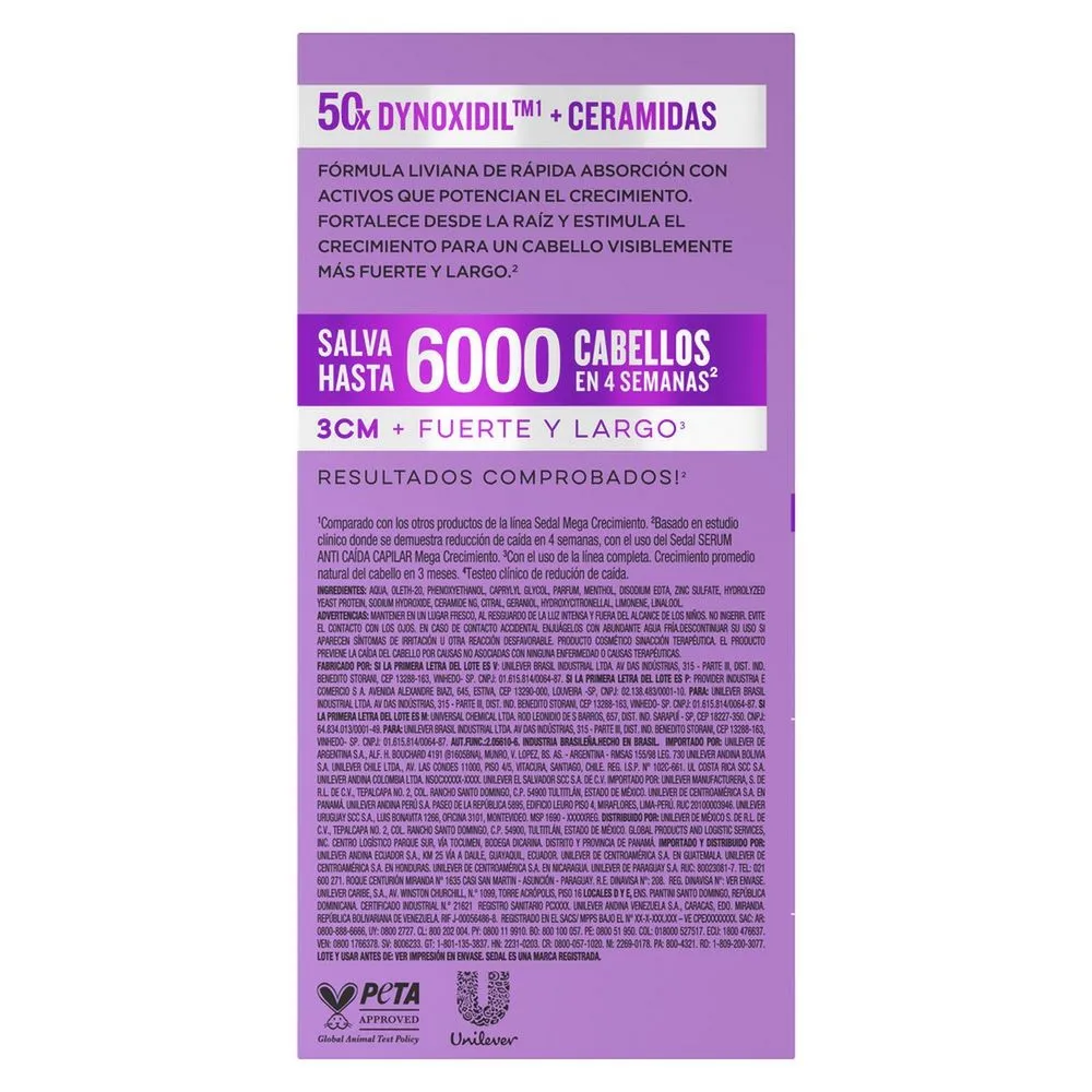 Sedal Sérum Anticaída Mega Crecimiento