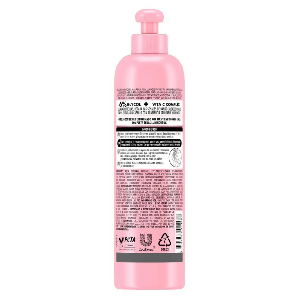 Sedal Crema para Peinar Luminous UV