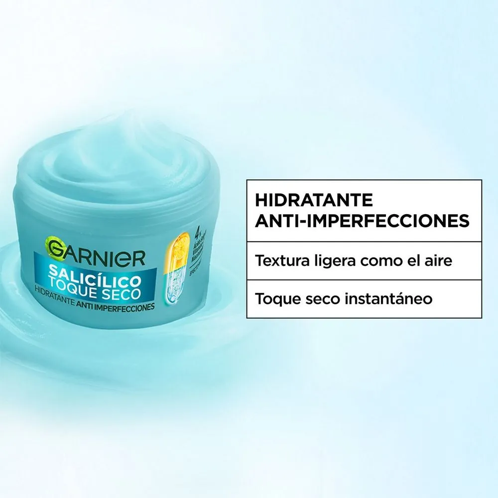 Garnier Hidratante Toque Seco Anti-Imperfecciones con Ácido Salicílico y Vitamina C
