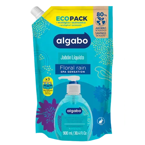 Algabo Repuesto Jabón Líquido Floral Rain EcoPack