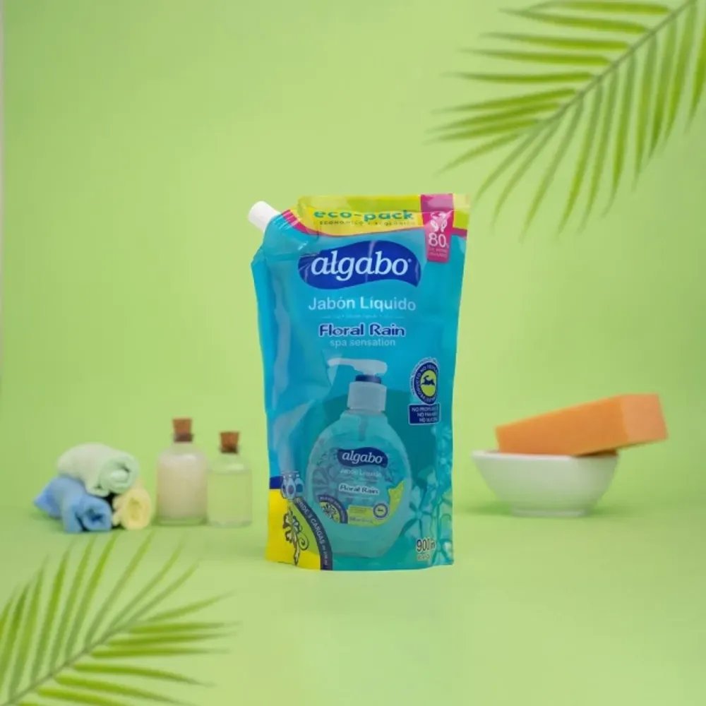 Algabo Repuesto Jabón Líquido Floral Rain EcoPack