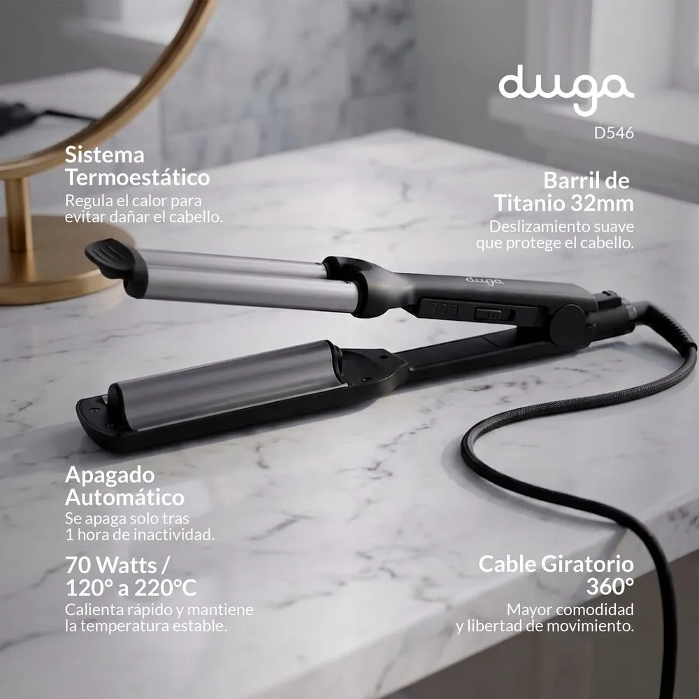 Duga Plancha Bucleadora Trío Cerámica 55w