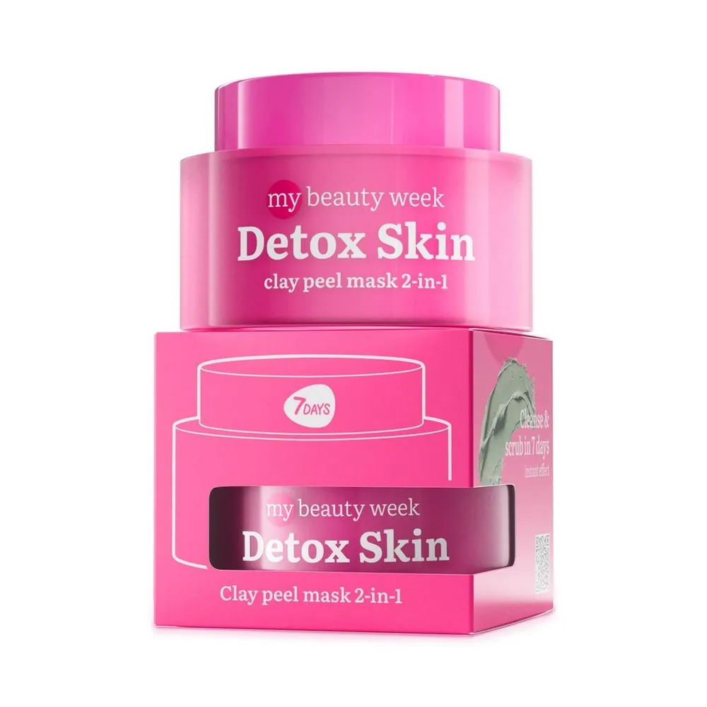 7Days Mascarilla de Arcilla Exfoliante - Clay Peel Mask 2In1 Detox Skin