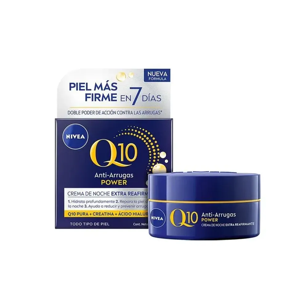 Nivea Crema Facial Noche Q10 Energy Piel Más Radiante y Saludable