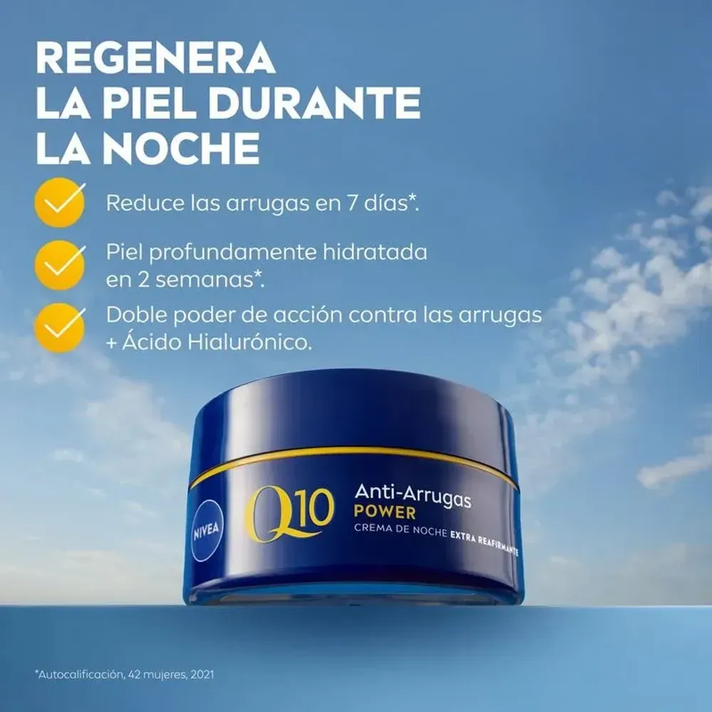 Nivea Crema Facial Noche Q10 Energy Piel Más Radiante y Saludable