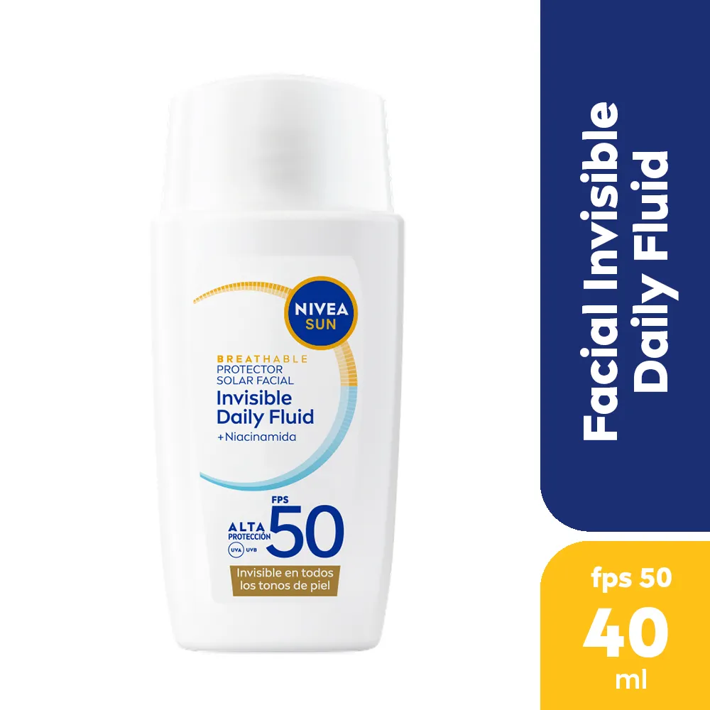 Nivea Protector solar facial NIVEA SUN Invisible Daily Fluid Para todo tipo de piel