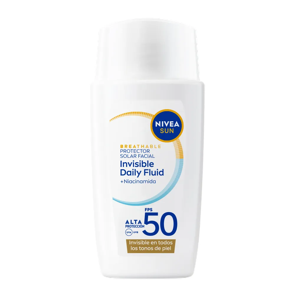 Nivea Protector solar facial NIVEA SUN Invisible Daily Fluid Para todo tipo de piel