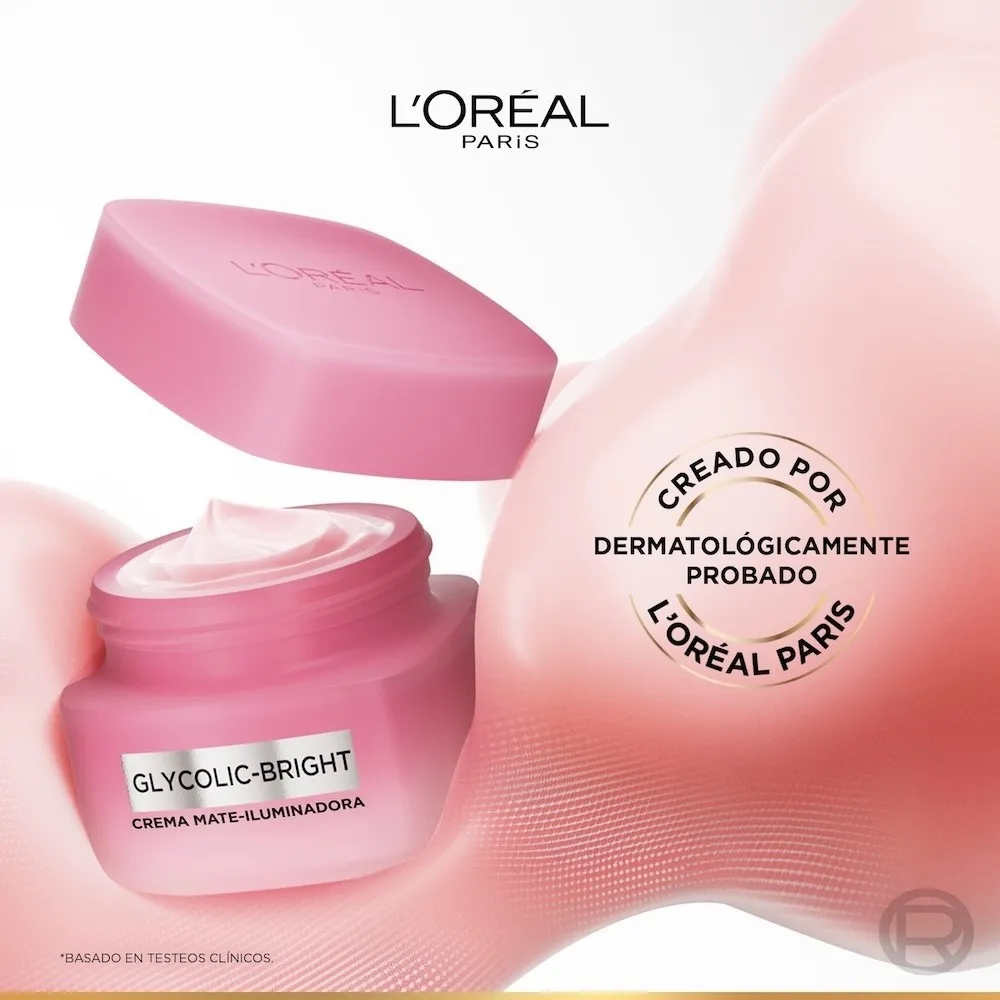 L'Oréal París Crema Mate Iluminadora Glycolic Bright