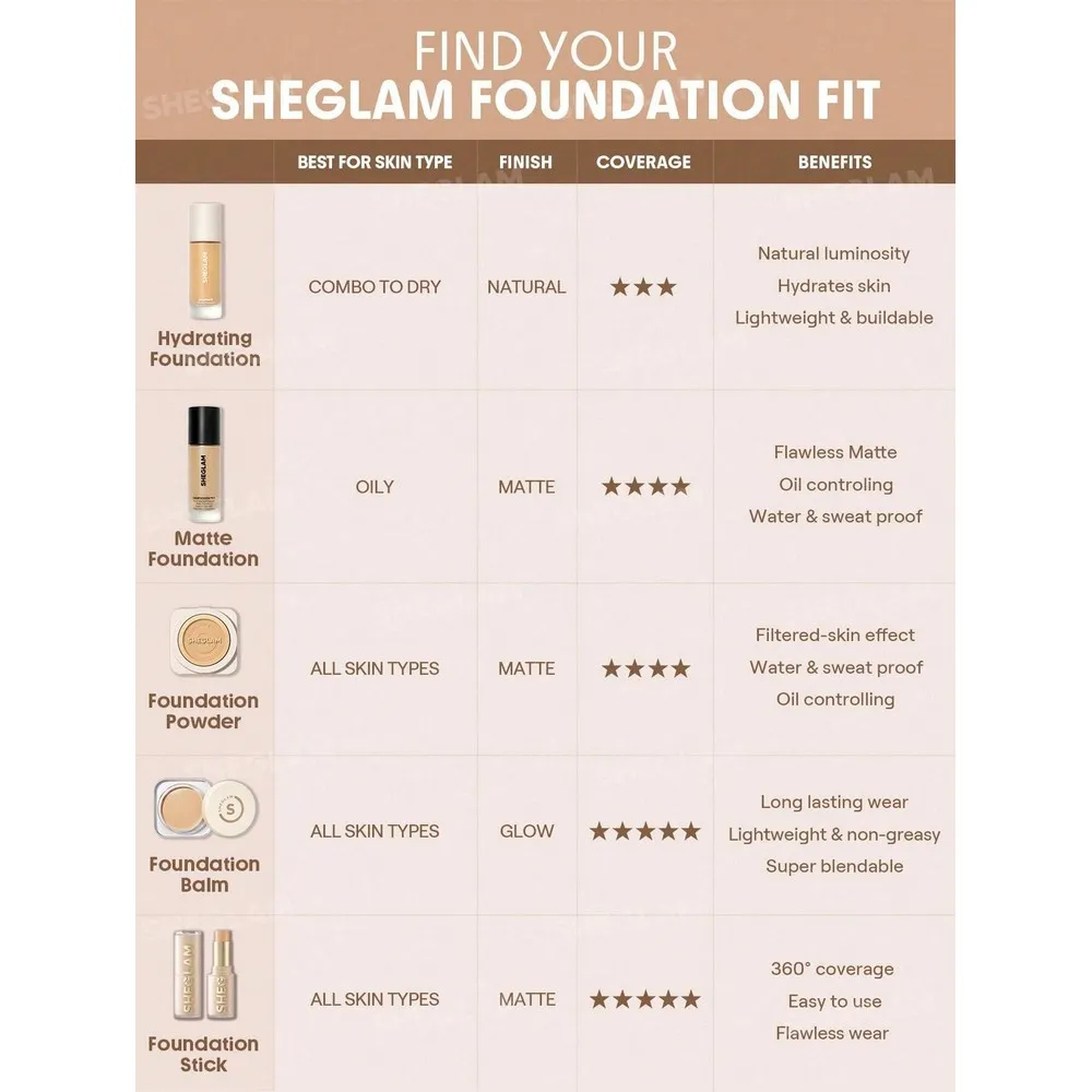 Sheglam Base de Maquillaje Líquida Mate Complexion Pro