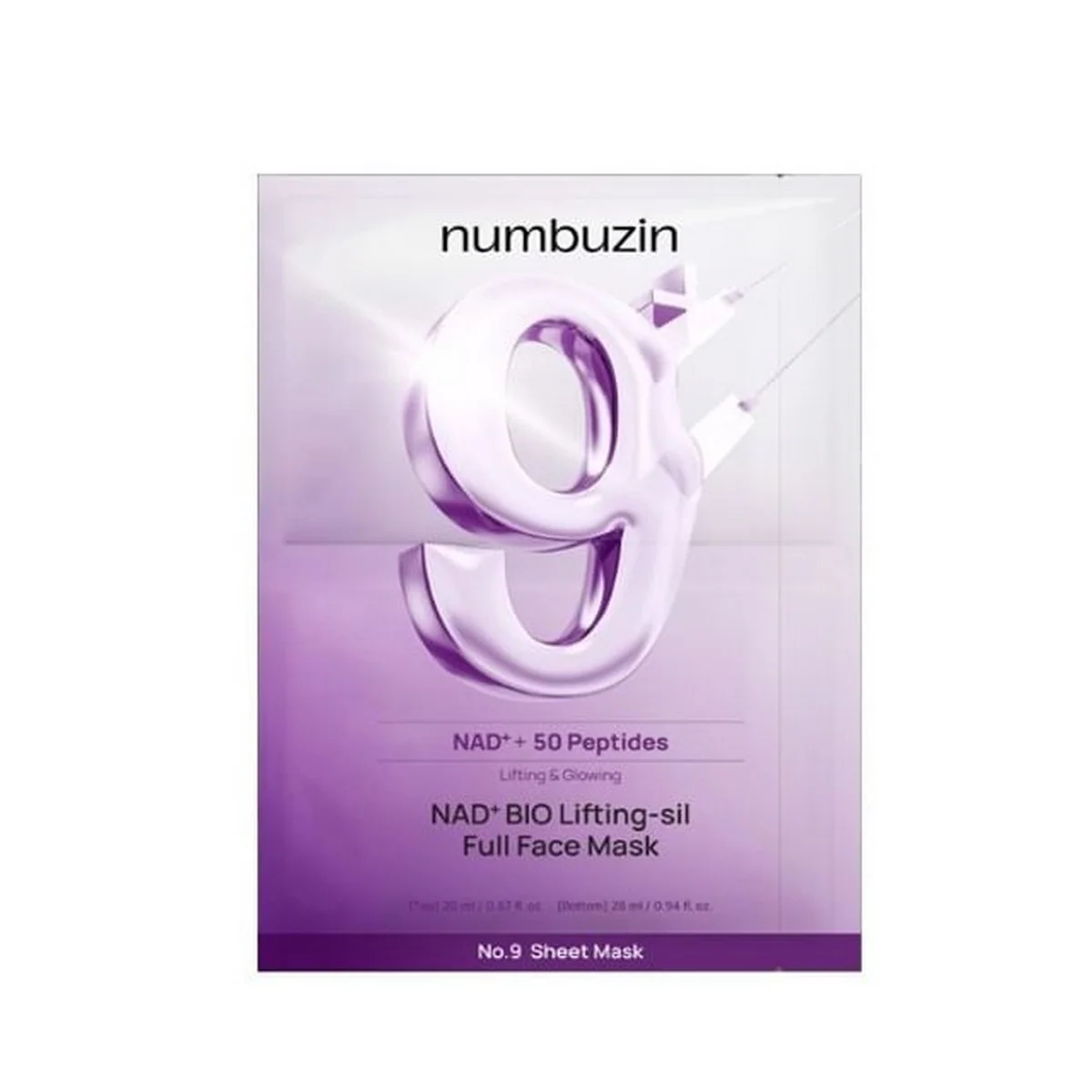 NUMBUZIN No. 9 Nad Bio Lifting-sil Full Face Pack Sheet 1u