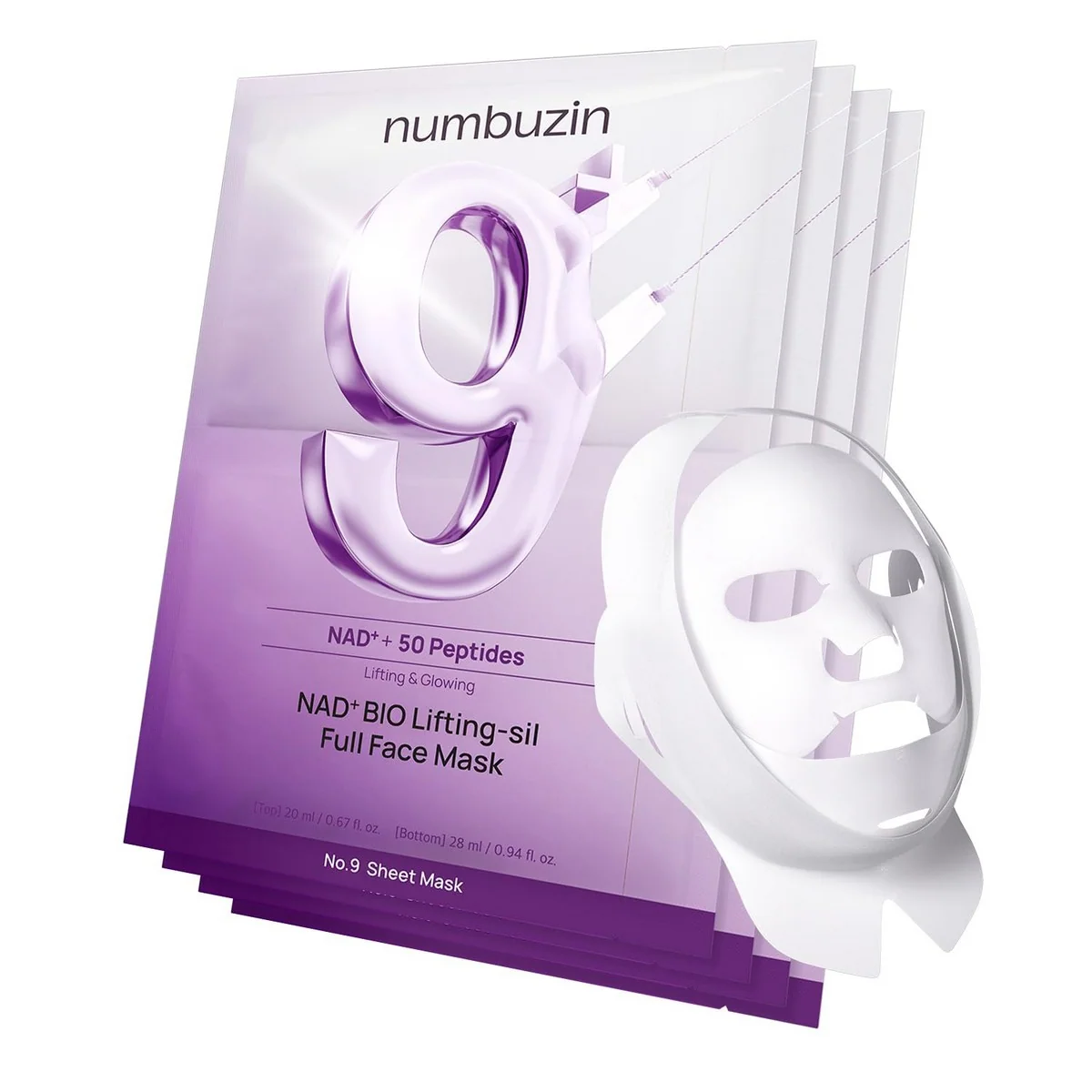NUMBUZIN No. 9 Nad Bio Lifting-sil Full Face Pack Sheet 1u