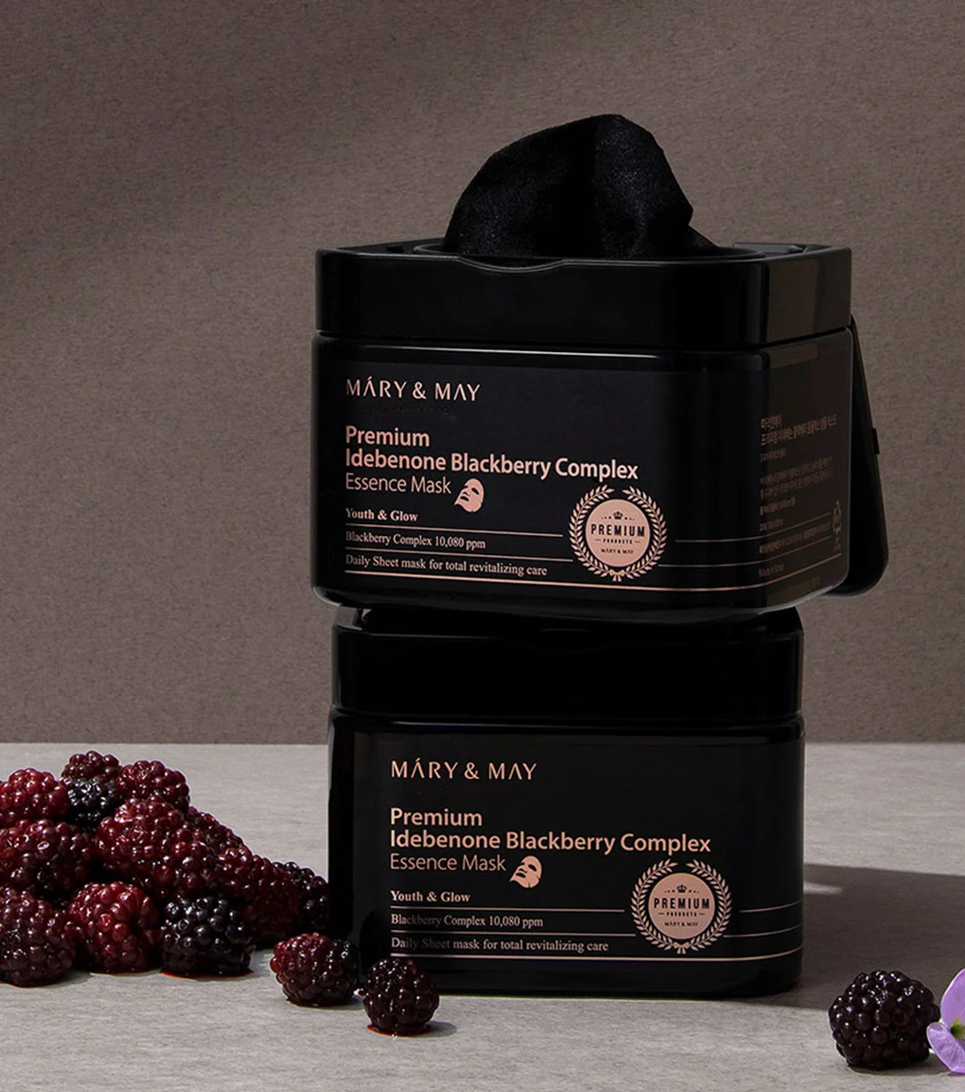MARY&MAY Premium Idebenone Blackberry Complex Essence Mask 20u