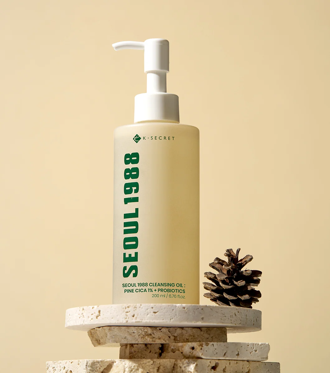 K-secret Seoul 1988 Cleansing Oil: Pine Cica 1% + Probiotics 200ml