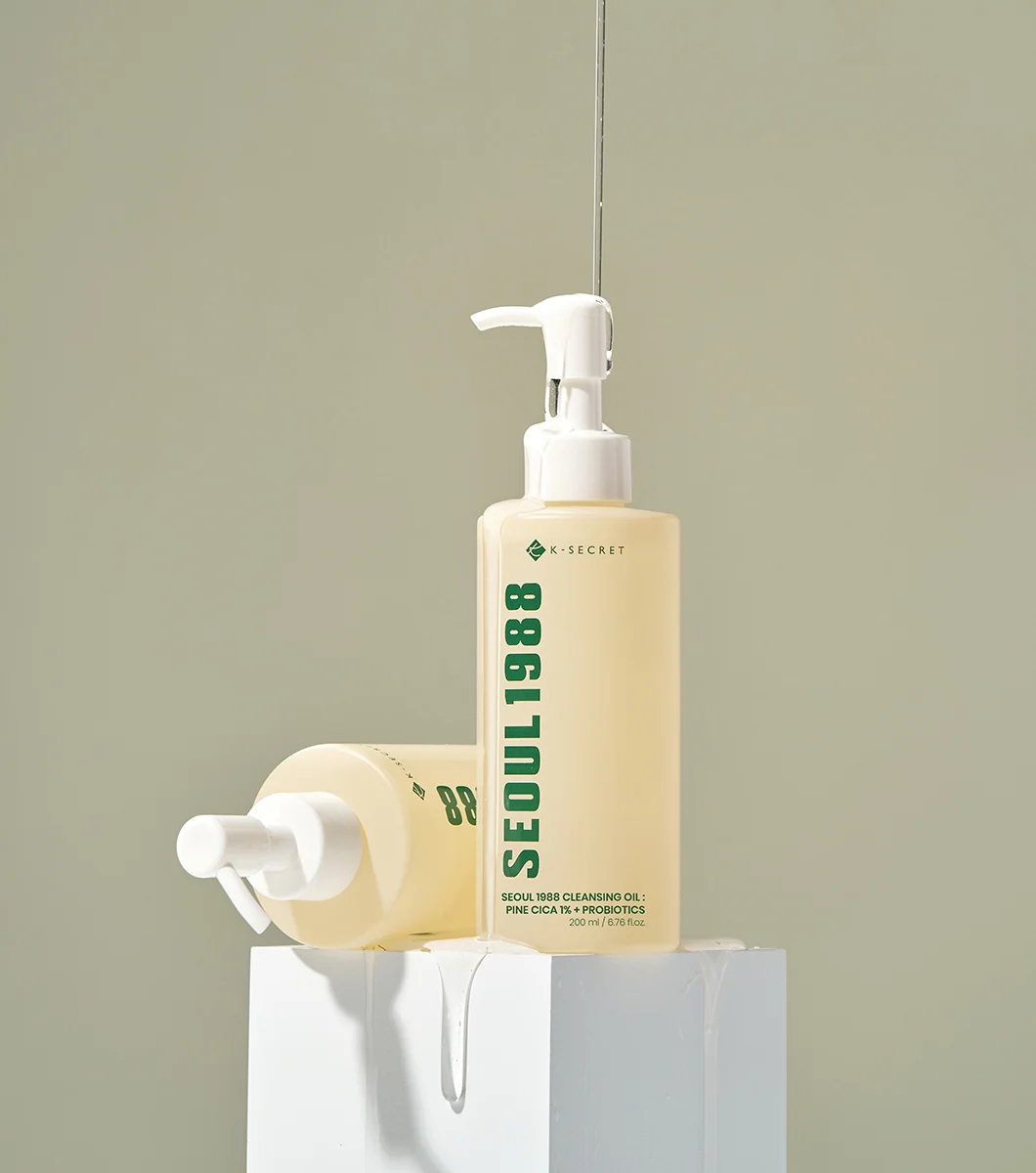 K-secret Seoul 1988 Cleansing Oil: Pine Cica 1% + Probiotics 200ml