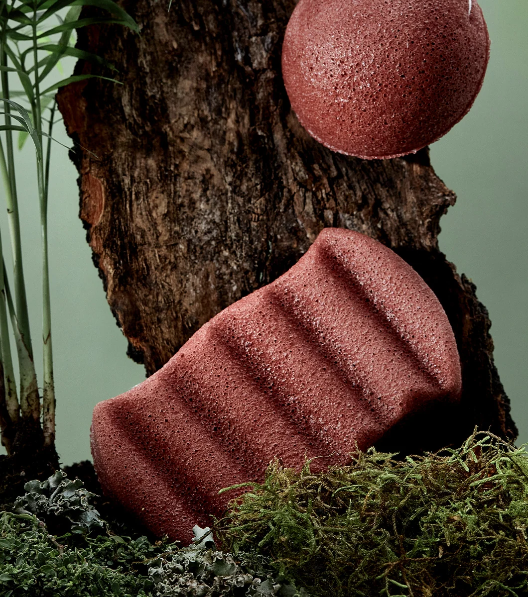 Konjac Original Esponja Corporal Arcilla Roja Francés