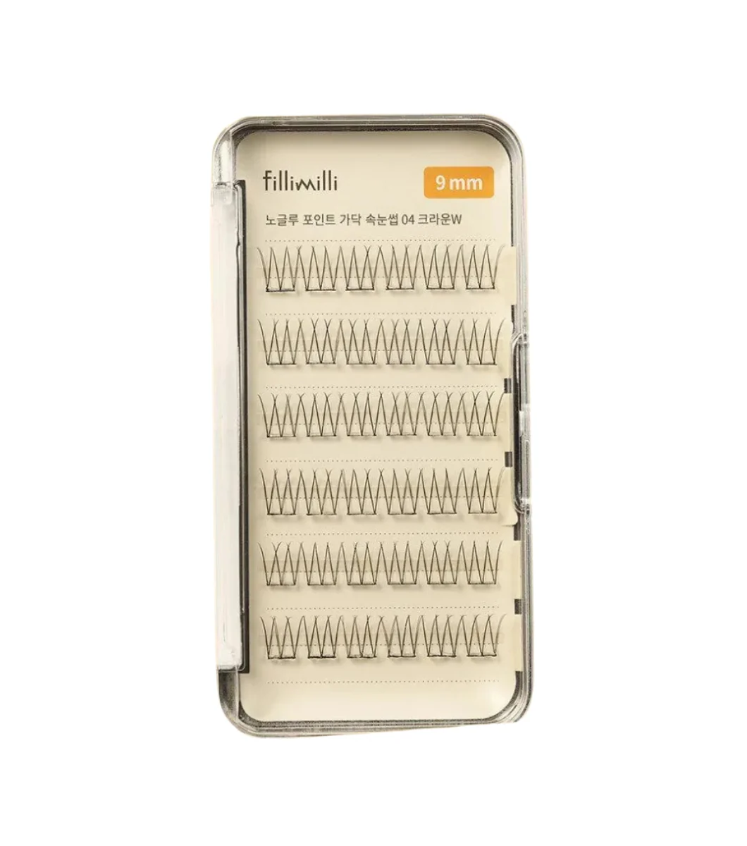 FILLIMILLI No-Glue Point Lashes 04 Crown W (9mm) (36 piezas)