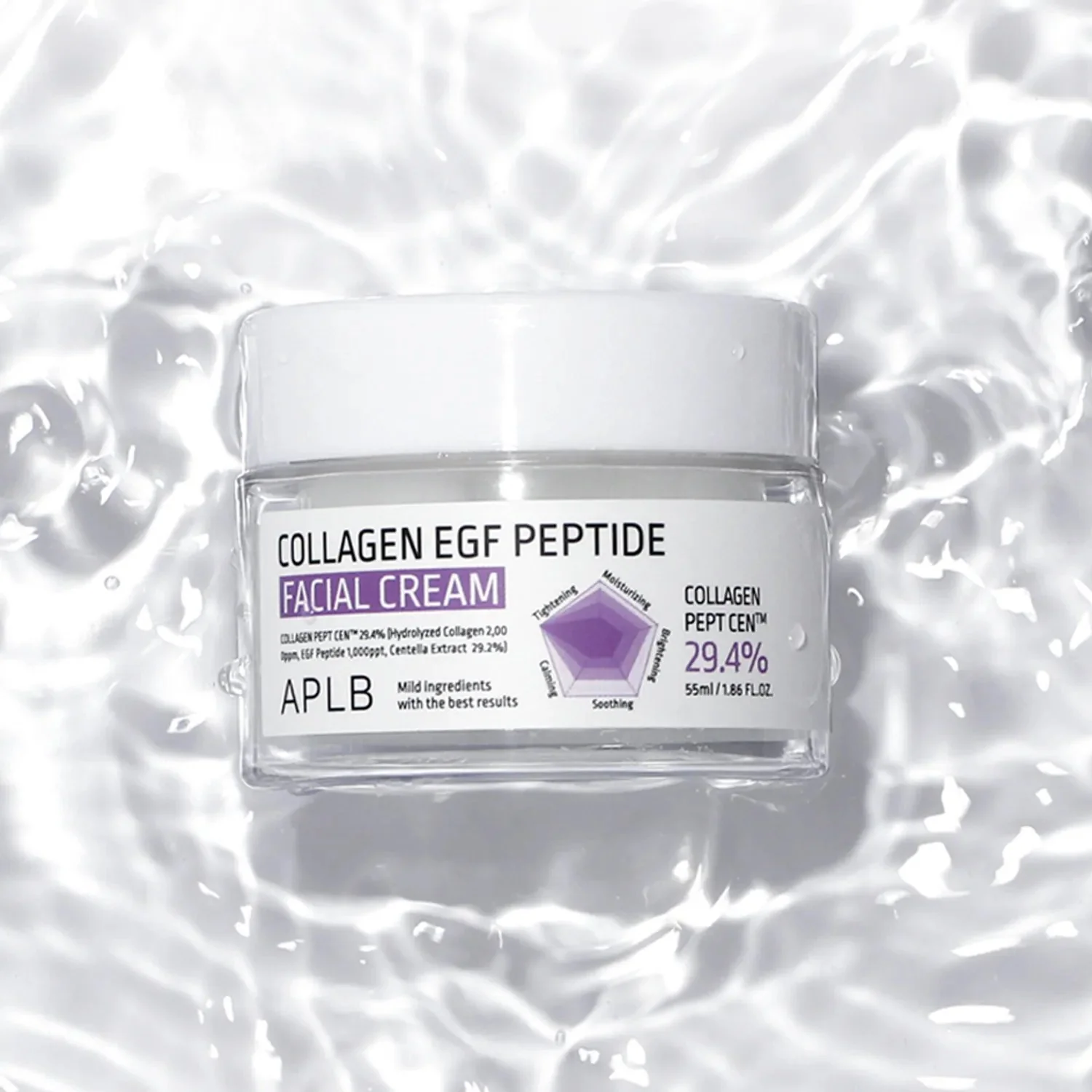 APLB Crema Facial EGF Peptidos 55ml Crema Hidratante Con Colágeno Hidrolizado