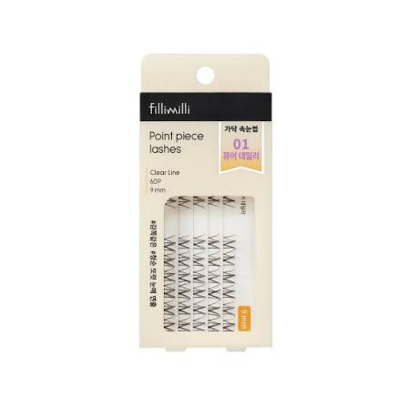 FILLIMILLI Point Piece Lashes 01 Pure Daily (9mm) (60 piezas)